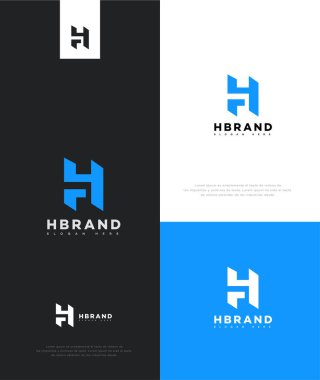 H Harfi Logosu Simgesi Kimlik İşareti, H Harfi Sembol Şablonu 