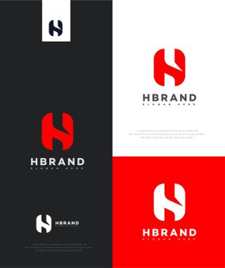 H Harfi Logosu Simgesi Kimlik İşareti, H Harfi Sembol Şablonu 