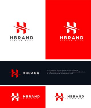 H Harfi Logosu Simgesi Kimlik İşareti, H Harfi Sembol Şablonu 