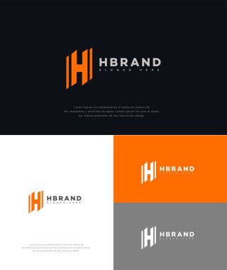 H Harfi Logosu Simgesi Kimlik İşareti, H Harfi Sembol Şablonu 