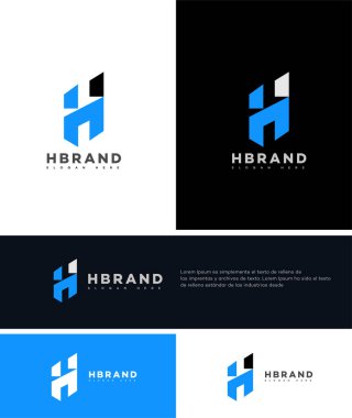 H Harfi Logosu Simgesi Kimlik İşareti, H Harfi Sembol Şablonu 