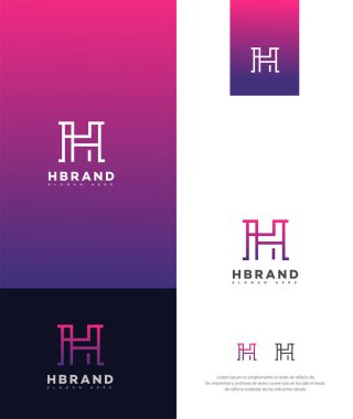 H Harfi Logosu Simgesi Kimlik İşareti, H Harfi Sembol Şablonu 