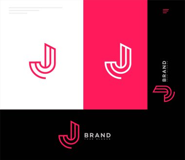 J Harfi Logo Simgesi Kimlik İmza, j Harf Sembol Şablonu  