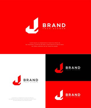 J Harfi Logo Simgesi Kimlik İmza, j Harf Sembol Şablonu  