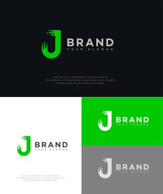 J Harfi Logo Simgesi Kimlik İmza, j Harf Sembol Şablonu  