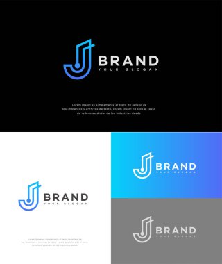 J Harfi Logo Simgesi Kimlik İmza, j Harf Sembol Şablonu  