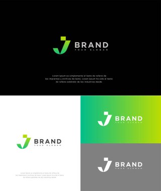 J Harfi Logo Simgesi Kimlik İmza, j Harf Sembol Şablonu  