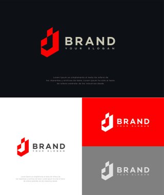 J Harfi Logo Simgesi Kimlik İmza, j Harf Sembol Şablonu  