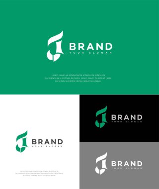J Harfi Logo Simgesi Kimlik İmza, j Harf Sembol Şablonu  