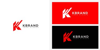 K Harfi Logo Simgesi Kimlik İmzası, K Harfi Sembol Şablonu 