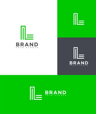 L Harfi Logo Simgesi Kimlik İmzalaması, L Harfi Sembol Şablonu 