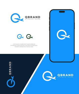 Q Harfi Logo Simgesi Kimlik İmzalaması, Q Harfi Sembol Şablonu