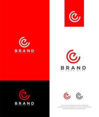 CE, EC Letter Logo Simgesi Kimlik İmza, CE, AK Harf Sembol Şablonu 