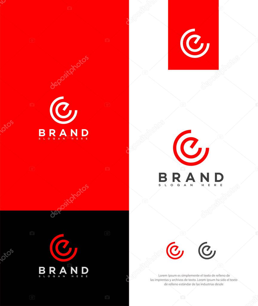 CE, EC Letter Logo Icon Brand Identity Sign, CE, EC Letter Symbol Template
