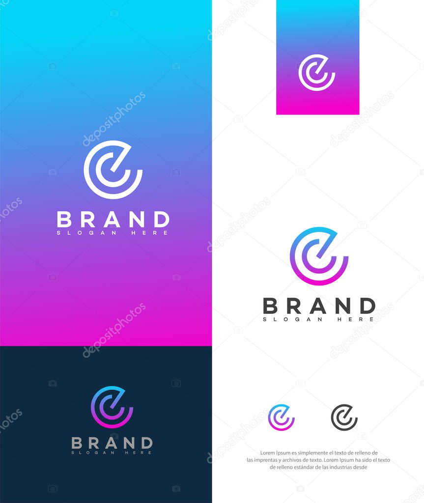 CE, EC Letter Logo Icon Brand Identity Sign, CE, EC Letter Symbol Template
