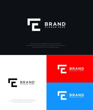 E Harfi Logo Simgesi Kimlik İmzalaması, E Harfi Sembol Şablonu