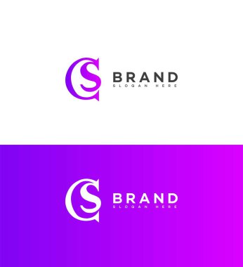 CS, SC Harfi Logo Kimlik İmzalama Sembol Şablonu