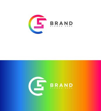 CS, SC Harfi Logo Kimlik İmzalama Sembol Şablonu