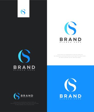 CS, SC Harfi Logo Kimlik İmzalama Sembol Şablonu