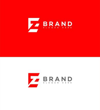 EZ, ZE Harf Logosu Kimlik İmzalama Sembol Şablonu