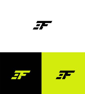 EF, FE Harfi Logo Kimlik İmzalama Sembol Şablonu