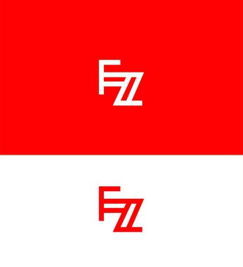 FZ, ZF Harf Logosu Kimlik İmzalama Sembol Şablonu