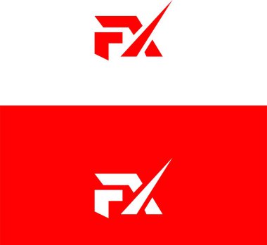 FX, XF Harf Logosu Kimlik İmzalama Sembol Şablonu