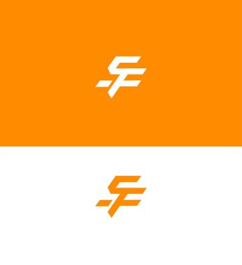 FS, SF Harf Logosu Kimlik İmzalama Sembol Şablonu