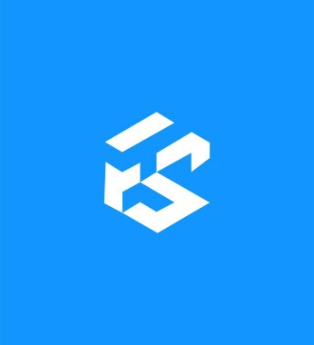 FS, SF Harf Logosu Kimlik İmzalama Sembol Şablonu