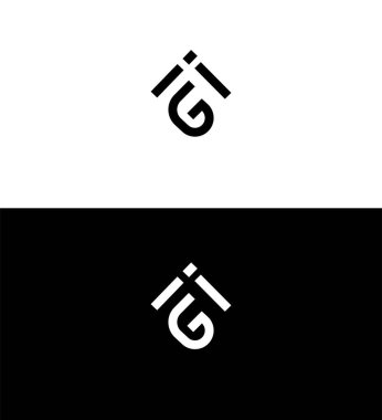 GI, IG Harf Logosu Kimlik İmzalama Sembol Şablonu