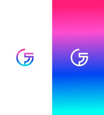 GJ, JG Harf Logosu Kimlik İmzalama Sembol Şablonu