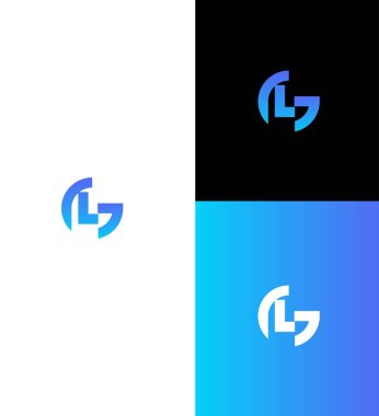 GL, LG Harf Logosu Kimlik İmzalama Sembol Şablonu