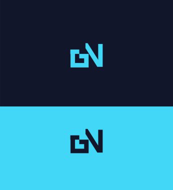 GN, NG Harf Logosu Kimlik İmzalama Sembol Şablonu