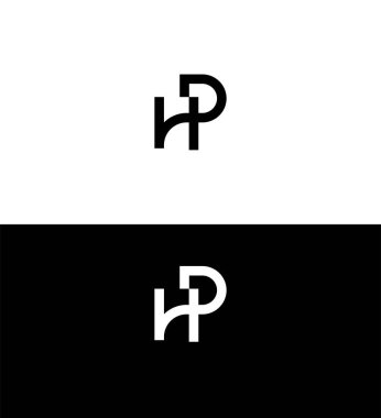 HP, PH Harf Logosu Kimlik İmzalama Sembol Şablonu