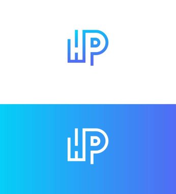 HP, PH Harf Logosu Kimlik İmzalama Sembol Şablonu