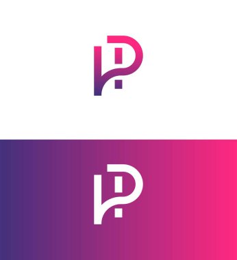 HP, PH Harf Logosu Kimlik İmzalama Sembol Şablonu