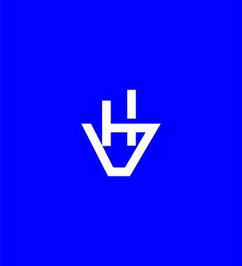 HV, VH Harf Logosu Kimlik İmzalama Sembol Şablonu