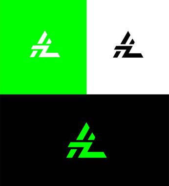 HZ, ZH Harf Logosu Kimlik İmzalama Sembol Şablonu