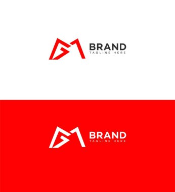 MG, GM Harf Logosu Kimlik İmzalama Sembol Şablonu