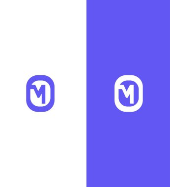 MO, OM Harf Logosu Kimlik İmzalama Sembol Şablonu