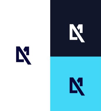 MQ, QM Harf Logosu Kimlik İmzalama Sembol Şablonu