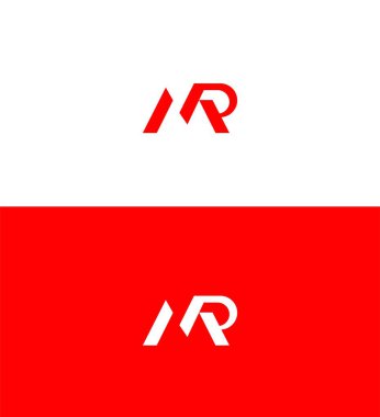 MR, RM Harf Logosu Kimlik İmzalama Sembol Şablonu
