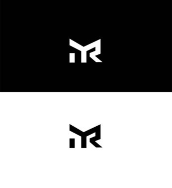 MR, RM Harf Logosu Kimlik İmzalama Sembol Şablonu