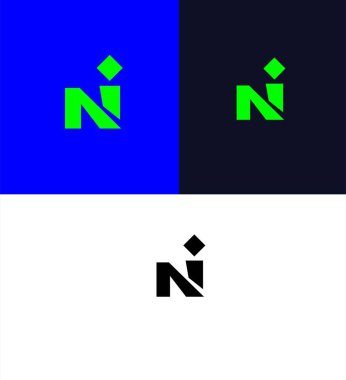 NI, In Letter Logo Kimlik İmza Sembol Şablonu