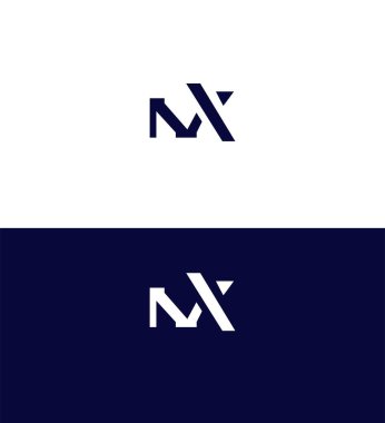 NX, XN Harf Logosu Kimlik İmzalama Sembol Şablonu