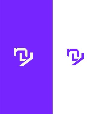 NY, YN Harf Logosu Kimlik İmzalama Sembol Şablonu