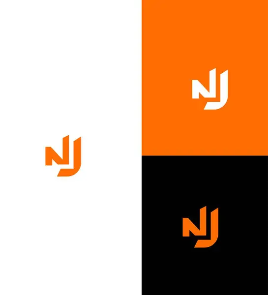 stock vector NJ, JN Letter Logo Identity Sign Symbol Template