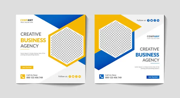 Creative Business Agency Social Media Post Web Banner Design Template — Image vectorielle