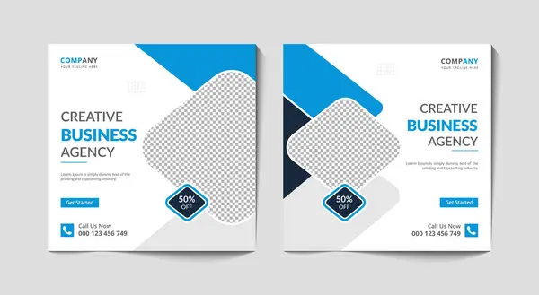 Creative Business Agency Social Media Post Web Banner Design Template — Vector de stock