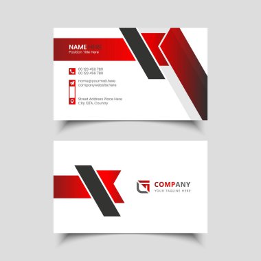 Modern kartvizit tasarımı profesyonel tarz vektör sanatı.